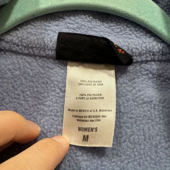 Patagonia Synchilla Marsupial 1/4 Zip Fleece Pullover Blue Women sz Medium - Picture 4 of 7